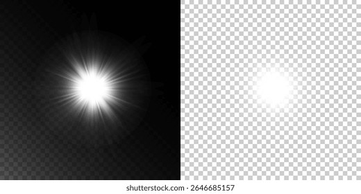 White Lens Flare PNG Featuring Spiral Light, Shimmering Explosion, and Vibrant Glow for Night Party or Event Designs.