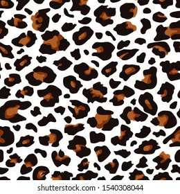 White leopard seamless pattern. Animal print. Vector background. Perfect for  banner,poster, fashion, wallpaper, fabric, textile, web sites,apps
