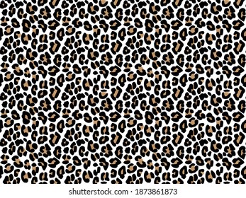 White leopard skin seamless pattern. Animal decorative print design for textile, paper and clothes.