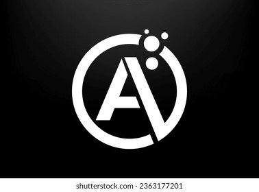 Ursprüngliche Buchstaben AI moderne Logo Design. Symbol für künstliche Intelligenz, Vektorgrafik