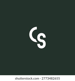 white letter Cs on dark green background