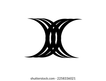 White Letter Logo Design with Black Square Vector Illustration Template'