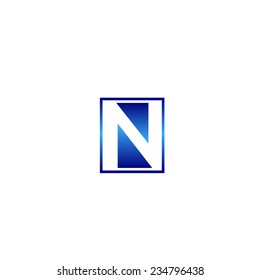 White Letter N placed in frame
