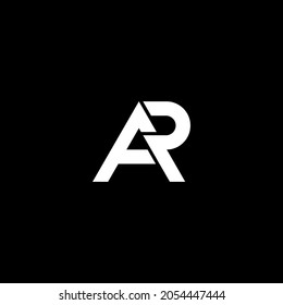 white letter A and R logo. suitable for all types of businesses. identity logo