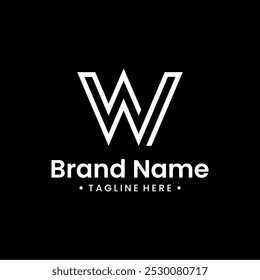 White letter W logo for your brand