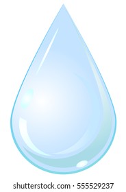 White or light blue liquid drop vector icon