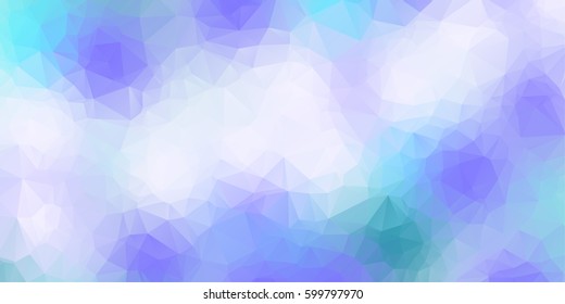 White light blue low poly