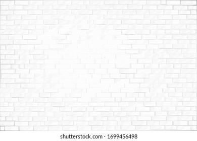 White light brickwork on the wall. vector background