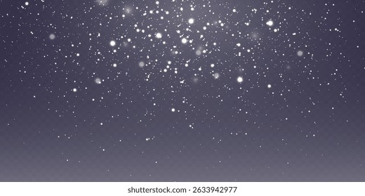 Bokeh de efecto de luz blanca y destellos de luz y polvo. Sobre un fondo transparente.
