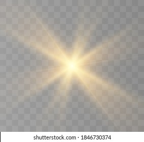 
White light effect, bright star, solar glow.