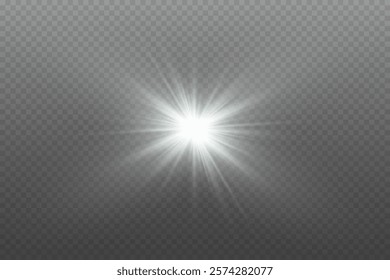White light explosion on a transparent background.