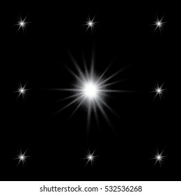 White light flare special effect. 10 EPS
