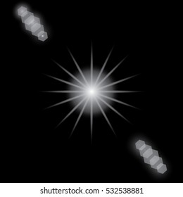 White light flare special effect. 10 EPS
