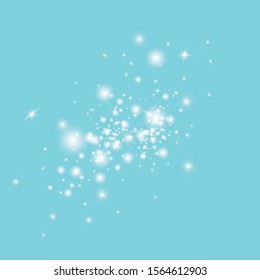 White light glowing explosion burst on a blue background. Vector illustration light effect decoration with ray. Bright Star. Transparent sunshine, bright flash. In the center is a bright flash. Star