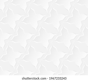 White and light gray background. Seamless abstract pattern. Geometric shape halftone