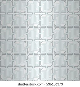 White, light gray decorative seamless pattern in quest style. Colored, contrast design for surface, game, packing-paper or other purpose.