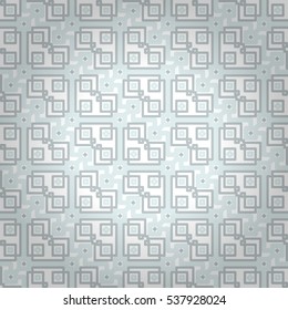 White, light gray geometric seamless pattern in maze style. Vector background. Bright, graphic design for carpet, banner, fabric or other purpose. Equable mosaic repeatable backdrop. Modern tracery.