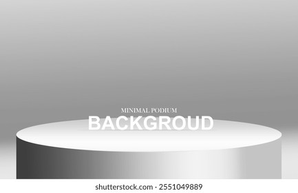 white or light gray  podium background. Abstract composition in minimal design. Studio showroom for product