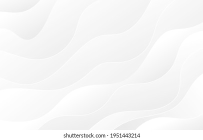 White and light gray wave modern soft luxury texture with smooth and clean vector subtle abstract background illustration.