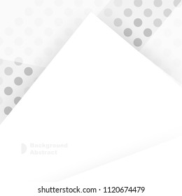 white light & grey geometric background design. Decorative web layout or poster, banner. Have empty for text. vector EPS10