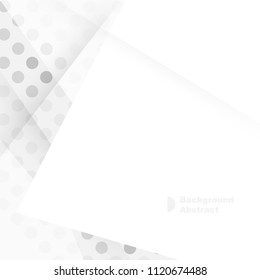 white light & grey geometric background design. Decorative web layout or poster, banner. Have empty for text. vector EPS10