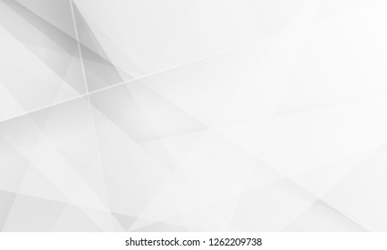 white light & grey geometric background. space design concept. Decorative web layout or poster, banner.