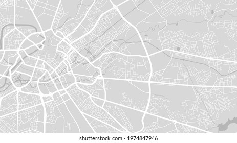 White and light grey Manchester city area vector background map, streets and water cartography illustration. Widescreen proportion, digital flat design streetmap.