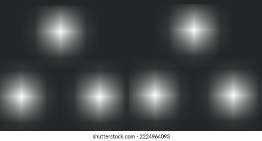 White light on a black background