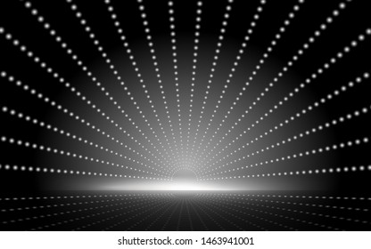 white light on the stage in the studio room