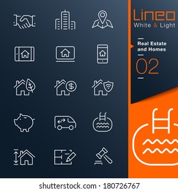 White & Light - Real Estate and Homes outline icons