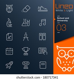 White & Light - School and University outline icons