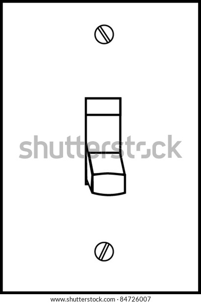 White Light Switch Vector Off Stock Vector (Royalty Free) 84726007