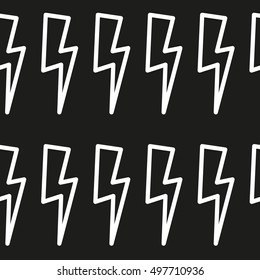 white lightning on a black background. seamless texture