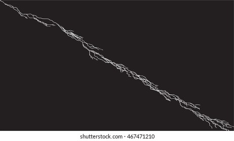 white Lightning strike on black 