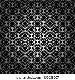 White lights abstract geometric shape on dark background