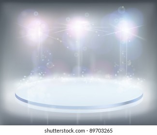 White lights. Vector illustration.