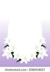 White lily funeral background design.