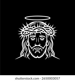 Arte línea blanca Jesucristo