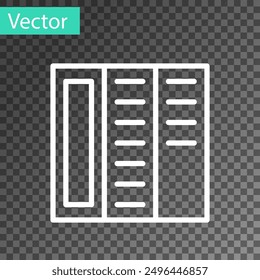 Weißer Streifen Broschüre Vorlagenlayout Symbol einzeln auf transparentem Hintergrund. Unternehmensgeschäftsbericht, Katalog, Magazin, Flyer-Mockup.  Vektorgrafik