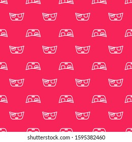 White line Car windscreen icon isolated seamless pattern on red background.  Vector Illustration
