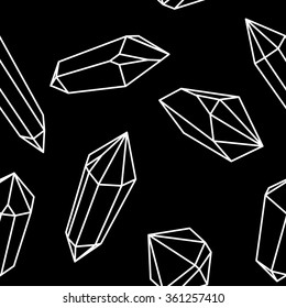 White line crystal pattern on black