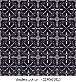flor de línea blanca sobre fondo de línea violeta, tela estilizada y abstracto decorativo de ikat adorno con candelabro de alfombra.