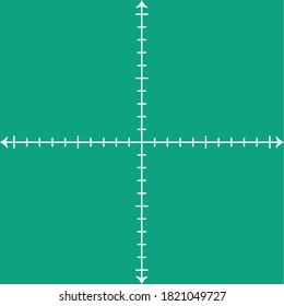 White line graph on green background