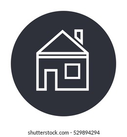White line home vector icon