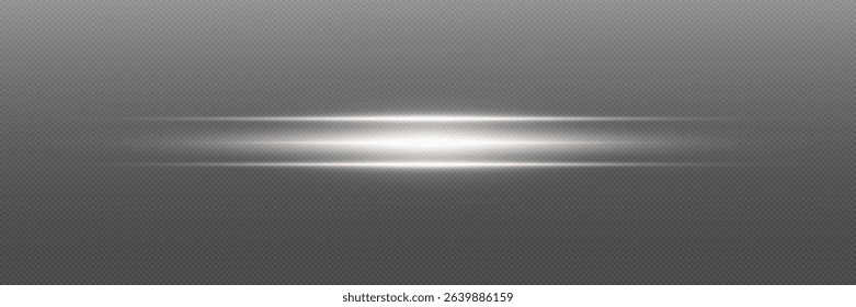 White line of light and horizontal laser beam effect.