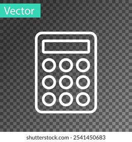 White line Password protection and safety access icon isolated on transparent background. Security, safety, protection, privacy concept.  Vector