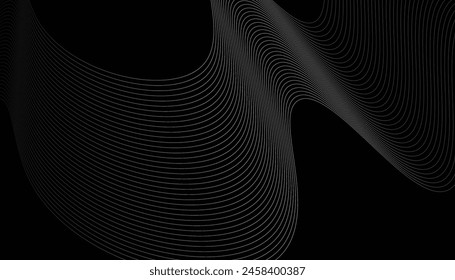 white line pattern on a black background. abstract background