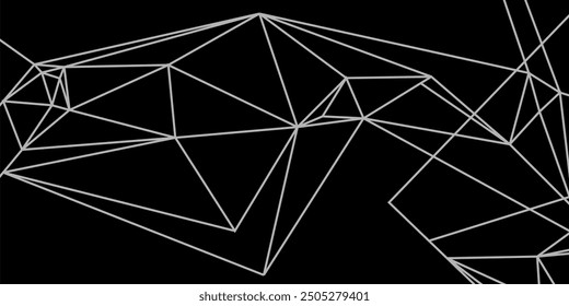 White line poly art background, line poly art texture background