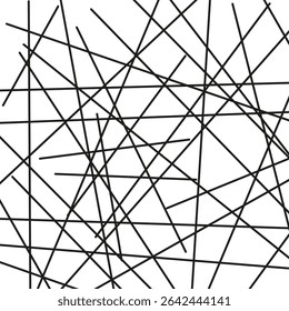 White line scatter. Web stroke mesh. Abstract vector crossing. Chaotic sketch pattern.