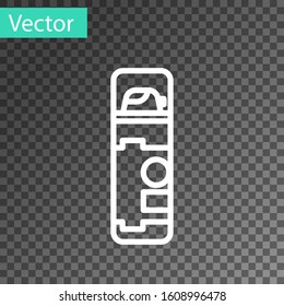 White line Shaving gel foam icon isolated on transparent background. Shaving cream.  Vector Illustration